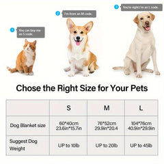 Soft Pet Mat Winter Warm Dog Blanket Paw Print Blanket