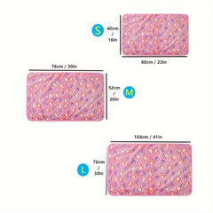 Soft Pet Mat Winter Warm Dog Blanket Paw Print Blanket