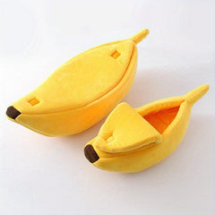 Durable Portable Banana Cat Bed with Dog Cushion