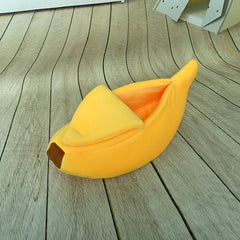 Durable Portable Banana Cat Bed with Dog Cushion
