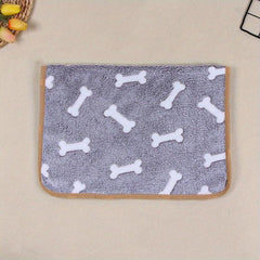 Summer Dog Blanket Breathable Cartoon Grey Bone Print Pet Blanket