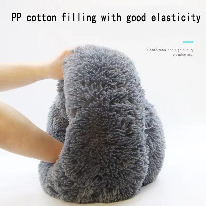 Cozy Donut Cat & Dog Bed Deep Sleep Washable Pet Bed Warm Plush Dog Nest