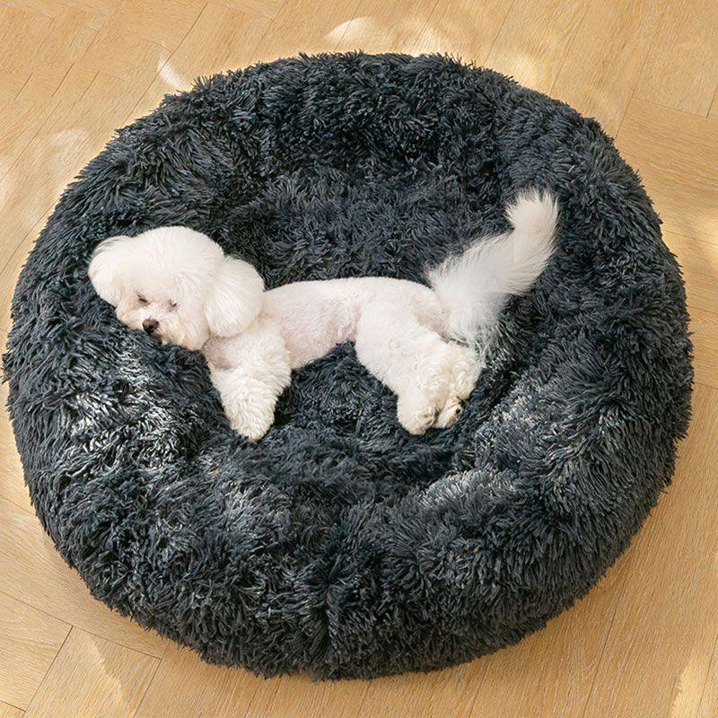 Cozy Donut Cat & Dog Bed Deep Sleep Washable Pet Bed Warm Plush Dog Nest