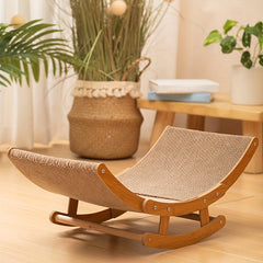 Wooden Cat Scratcher Corrugated Paper Lounge Chair Cat Scratch Board