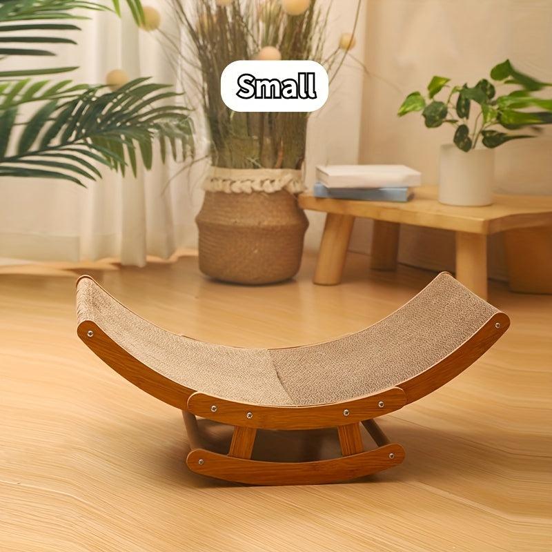 Wooden Cat Scratcher Corrugated Paper Lounge Chair Cat Scratch Board