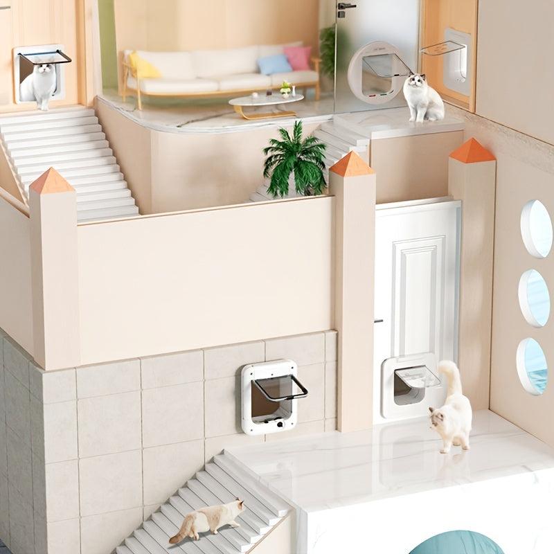 Double Door Pet Access Small Door Two way Entrance And Exit Hole Acrylic Board