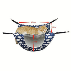 Double Layer Cat Cage Hammock Cozy Pet Hanging Bed