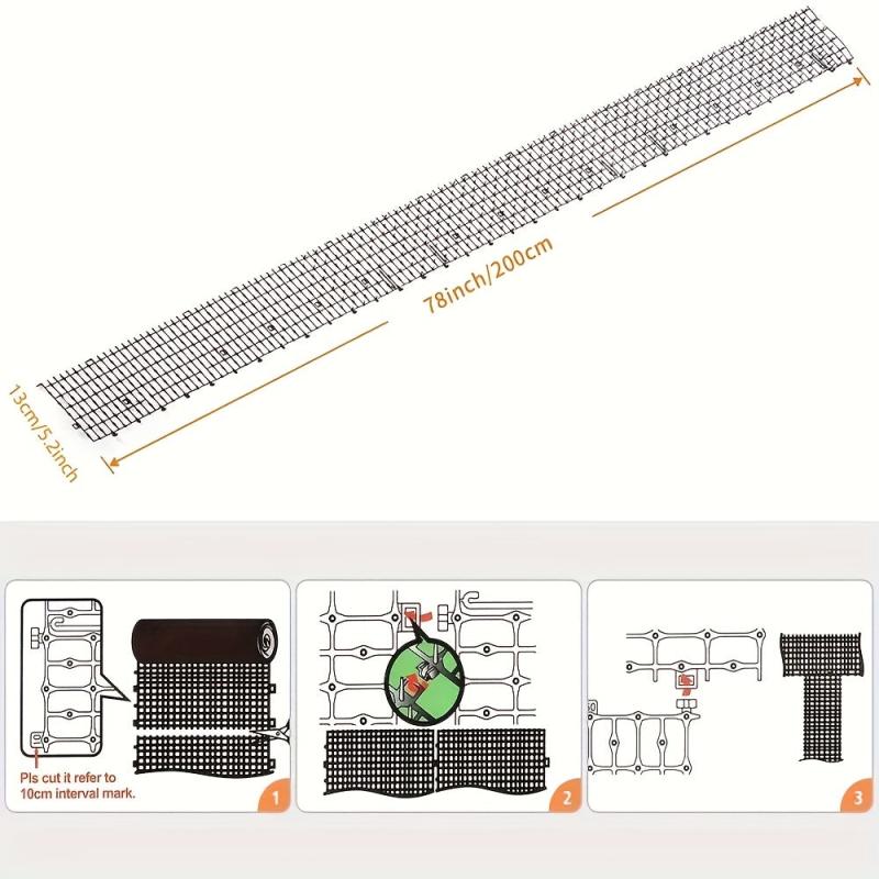 5ft Cat Scat Mat With Spikes Prickle Strips Stop Digging Outdoor Deterrent