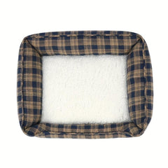 Classic Plaid Style Pet Bed Cat Bed With Non slip Bottom