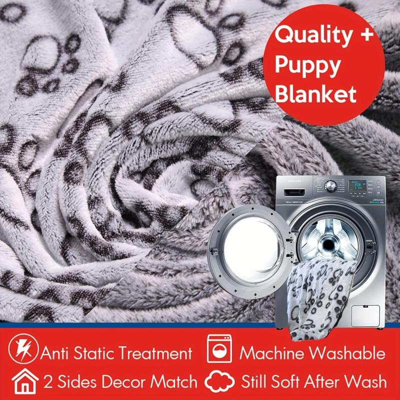 Soft Flannel Fleece Dog Blanket for Small and Medium Pets