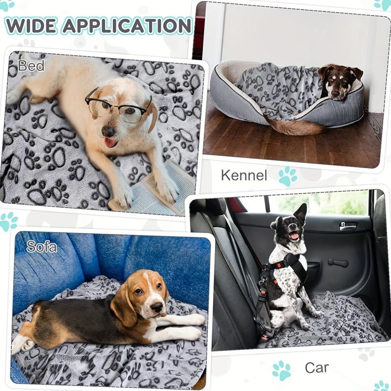 Soft Flannel Fleece Dog Blanket for Small and Medium Pets
