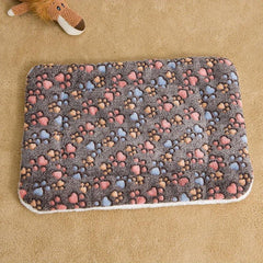 Cartoon Paw Print Pet Mat for Calming Dogs and Cats