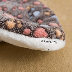 Cartoon Paw Print Pet Mat for Calming Dogs and Cats