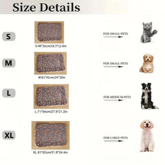 Cartoon Paw Print Pet Mat for Calming Dogs and Cats