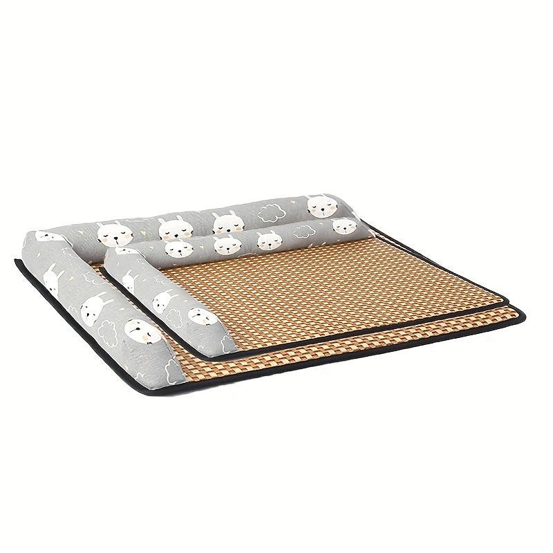 Pet Cooling Mat - Summer Ice Pad Rattan Mat Nest
