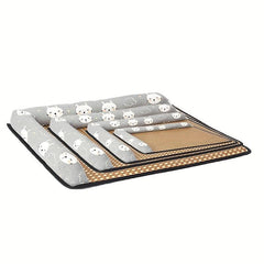 Pet Cooling Mat - Summer Ice Pad Rattan Mat Nest