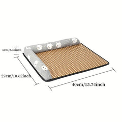Pet Cooling Mat - Summer Ice Pad Rattan Mat Nest