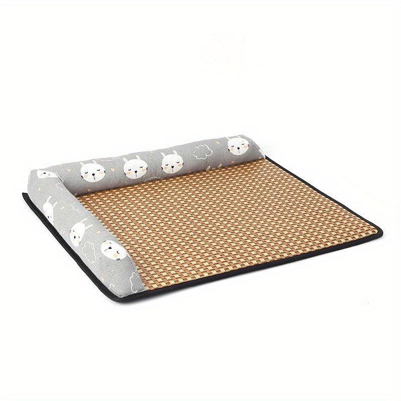 Pet Cooling Mat - Summer Ice Pad Rattan Mat Nest
