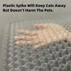8pcs Plastic Cat Repellent Mat Anti Cat Scratch Mat Indoor Outdoor