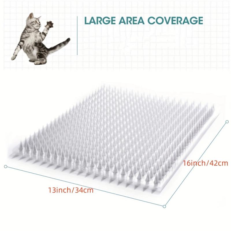 8pcs Plastic Cat Repellent Mat Anti Cat Scratch Mat Indoor Outdoor