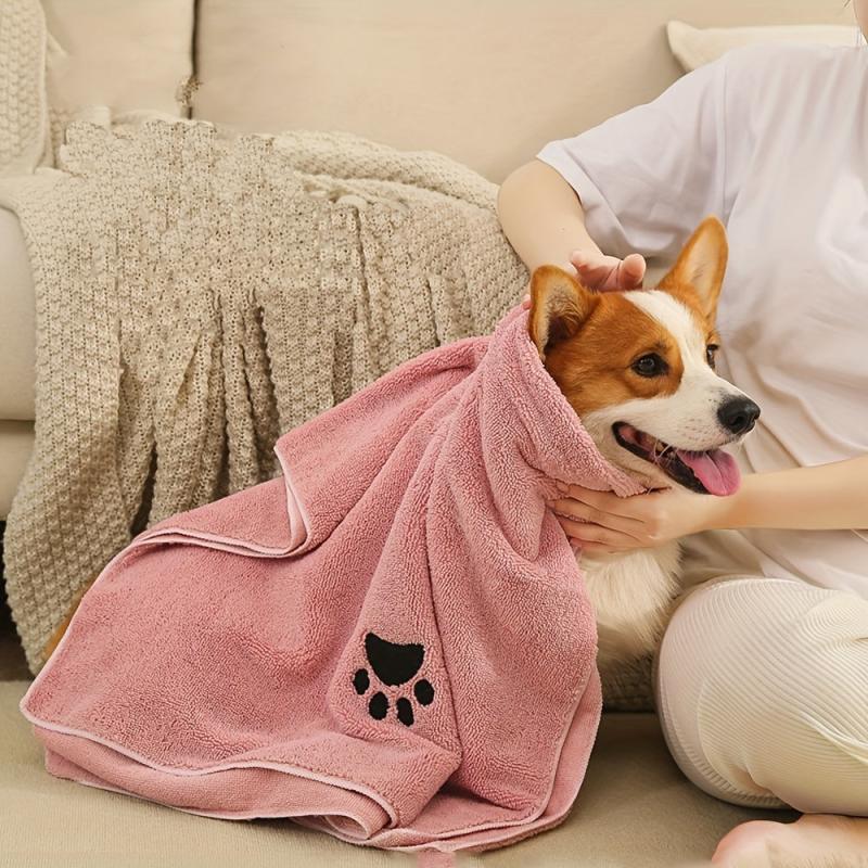 Dog Towel Pet Bath Towel Quick Dry Absorbent Thickened Cat And Dog Blanket