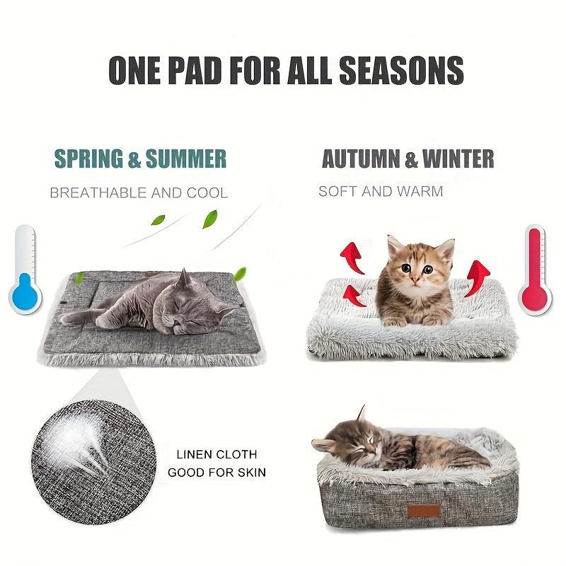 Self Warming Cat Dog Bed Mat Extra Warm Thermal Pet Pad Indoor Outdoor