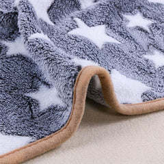 Breathable Pet Blanket Cartoon Grey Love Print Pattern