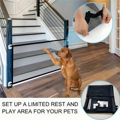 Pet Door Net Fence Stair Folding Mesh Fence For Dogs Pets Supplies