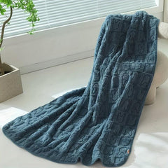 Soft Dog Blanket Rabbit Pattern Flannel Throw For Dog Cat
