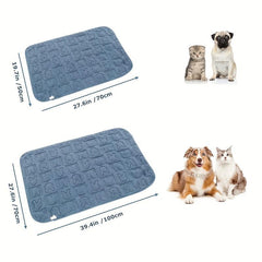 Soft Dog Blanket Rabbit Pattern Flannel Throw For Dog Cat