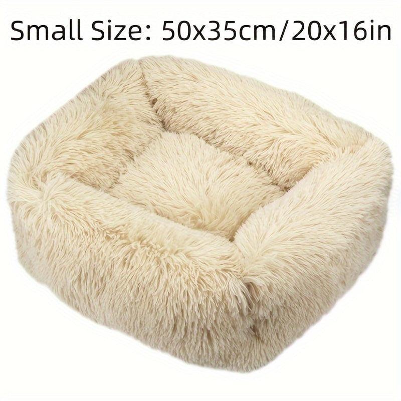 Soft Plush Cat Bed Calming Self Warming Washable Pet Bed