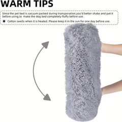 Soft Plush Cat Bed Calming Self Warming Washable Pet Bed