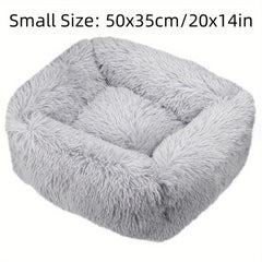Soft Plush Cat Bed Calming Self Warming Washable Pet Bed