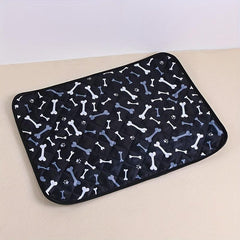 Cartoon Print Cat Bed Mat - Breathable & Wear-Resistant