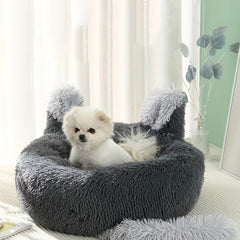 Warm & Comfortable Pet Bed Soft Plush Cat Dog Nest Winter Sleeping