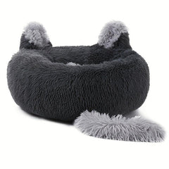 Warm & Comfortable Pet Bed Soft Plush Cat Dog Nest Winter Sleeping