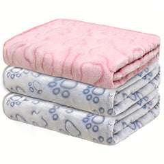 Soft Fleece Dog Blanket Fluffy Pet Blanket Warm Sleep Mat