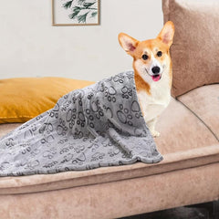 Soft Fleece Dog Blanket Fluffy Pet Blanket Warm Sleep Mat