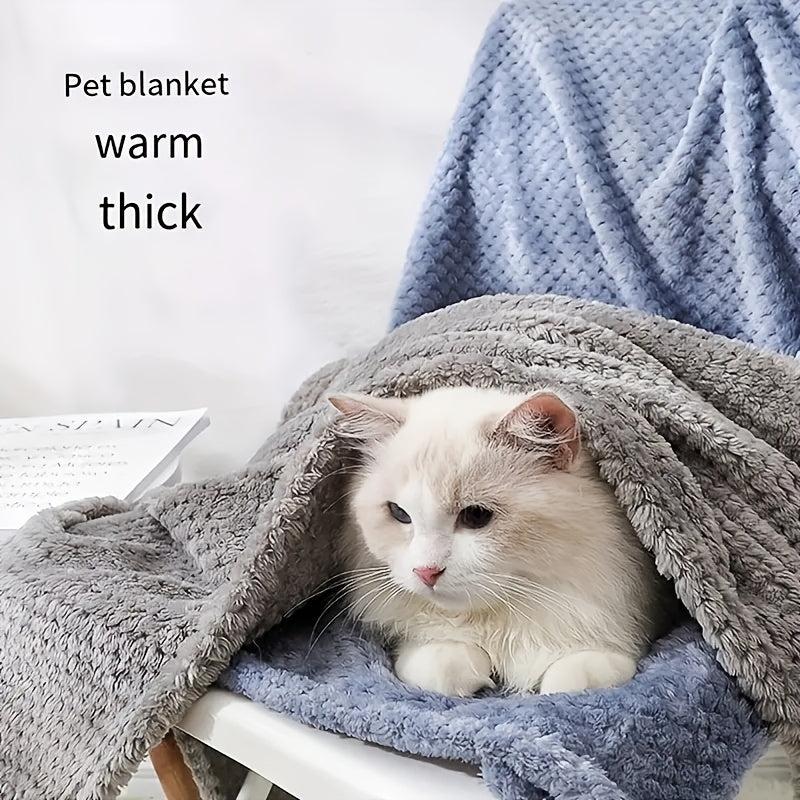 Dog Cat Blanket Coral Fleece Warm Soft Blanket for Bed Couch Sofa