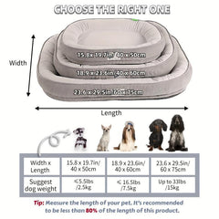 Cozy Oval Cat Sofa Bed Raised Edge Neck Support Plush Cover