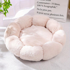 Warm Plush Pet Cat Bed Soft Flower Cat Cushion Mat Autumn And Winter Cat Bed