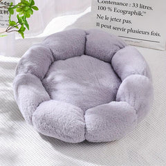 Warm Plush Pet Cat Bed Soft Flower Cat Cushion Mat Autumn And Winter Cat Bed