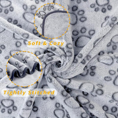 Coral Fleece Paw Print Pet Blanket Dog Nest Mat