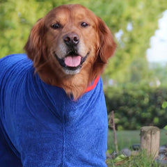 Dog Bathrobe Microfiber Drying Towel Cat Hood Pet Bath Grooming
