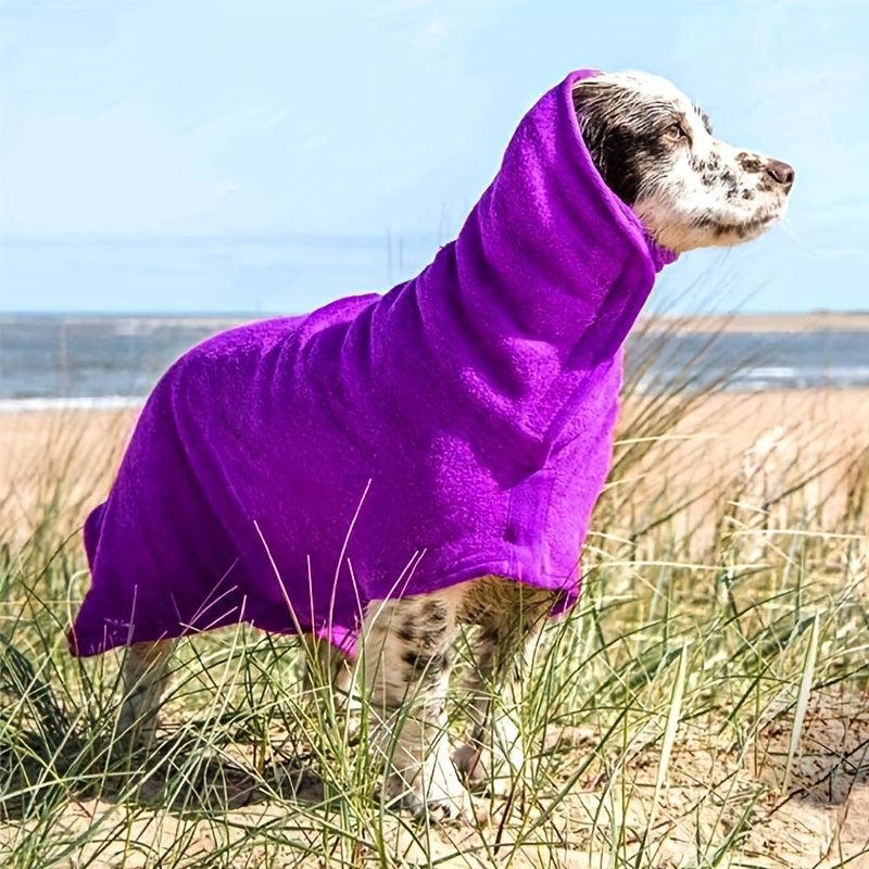 Dog Bathrobe Microfiber Drying Towel Cat Hood Pet Bath Grooming