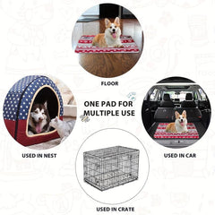 Christmas Elk Dog Mat Soft Double-sided Pet Blanket