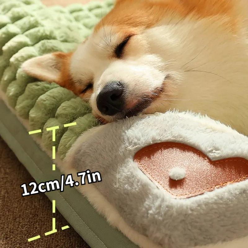 Outdoor Pet Dog Bed with Pillow, Comfortable Sleeping Pad
