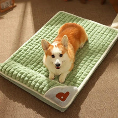 Outdoor Pet Dog Bed with Pillow, Comfortable Sleeping Pad