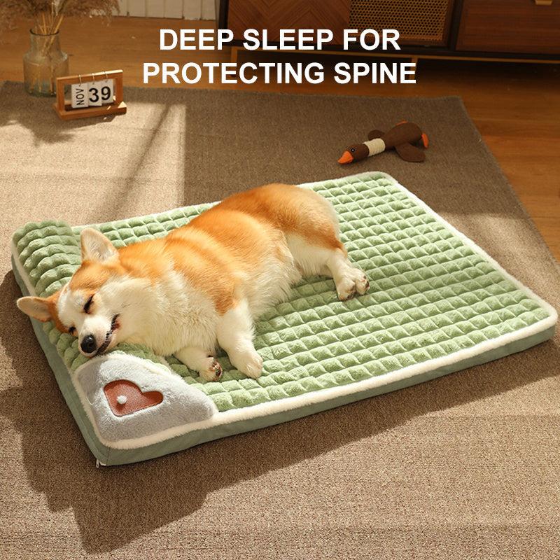 Outdoor Pet Dog Bed with Pillow, Comfortable Sleeping Pad