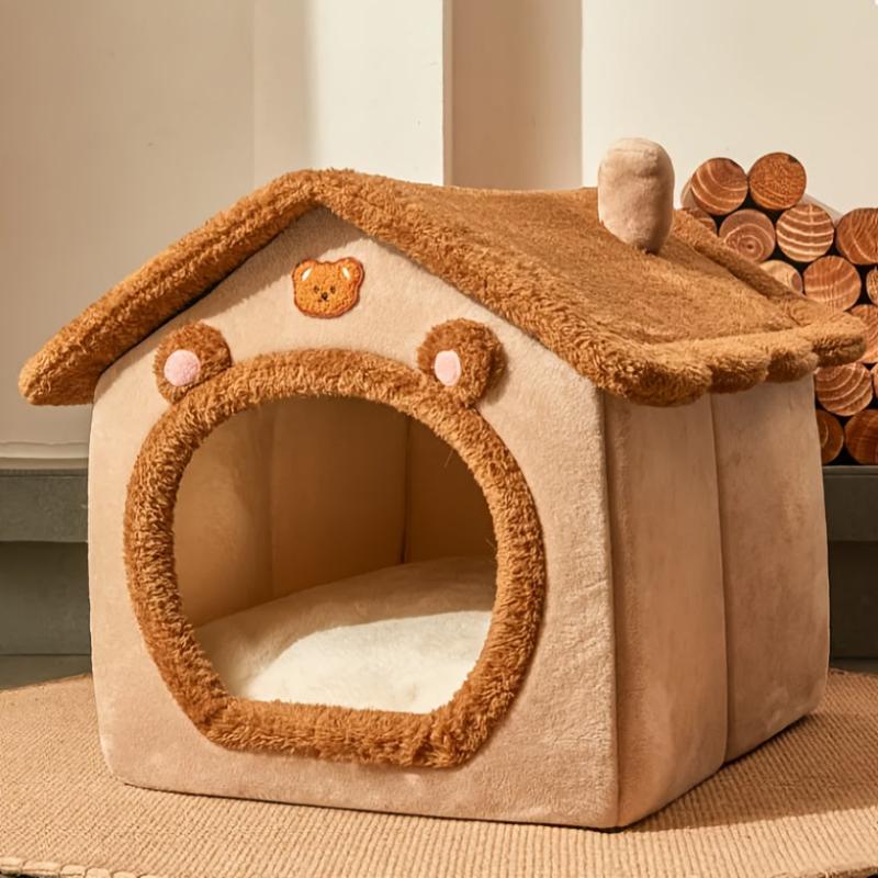 Indoor Dog Kennel Winter Warm Cat Kennel Washable Cat Nest